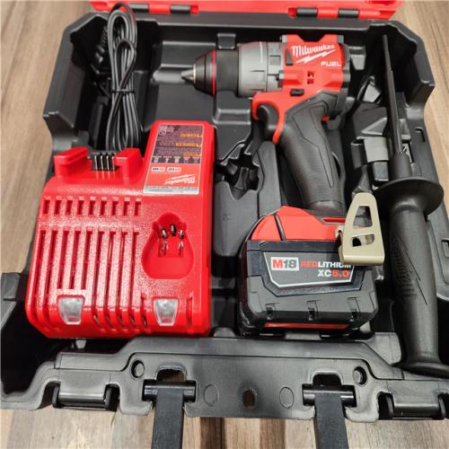 AS-IS Milwaukee 2904-22 Hammer Drill Driver Kit with Batteries  Charger & Tool Case  Red