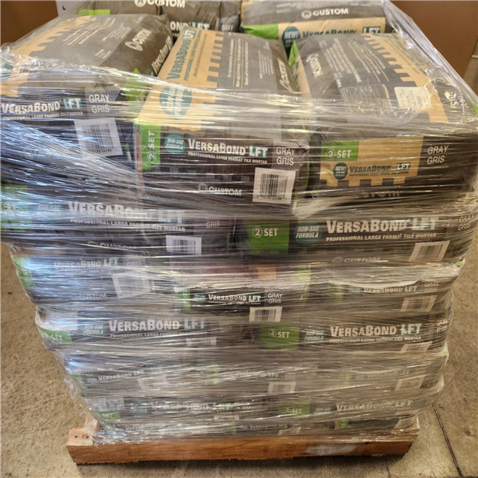 Phoenix NEW Custom Building Products VersaBond-LFT 50 lb. Gray Professional Medium Bed Large Format Tile Mortar Pallet of 35