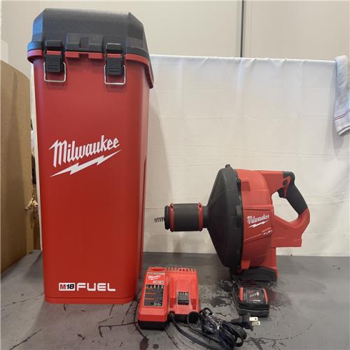 AS-IS- Milwaukee M18 FUEL Drain Snake with CABLE DRIVE Kit