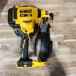 HOUSTON LOCATION - AS-IS (APPEARS LIKE NEW) DEWALT 20V MAX Lithium-Ion 15-Degree Electric Cordless Roofing Nailer Kit