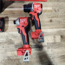 HOUSTON LOCATION - AS-IS Milwaukee 18V Lithium-Ion Brushless Cordless Compact Drill/Impact Combo Kit