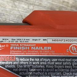 AS-IS Milwaukee FUEL 18-Volt Lithium-Ion Brushless Cordless Gen ll 16-Gauge Straight Finish Nailer (Tool Only)