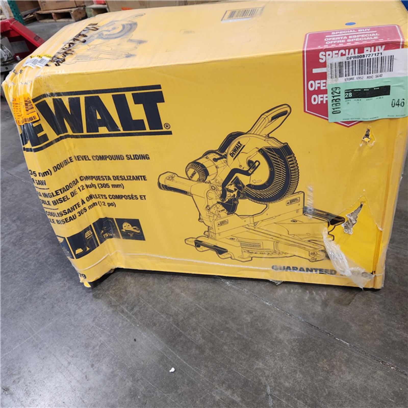 NEW- DeWalt 15 Amps 12 in. Corded Dual-Bevel Sliding Compound Miter Saw