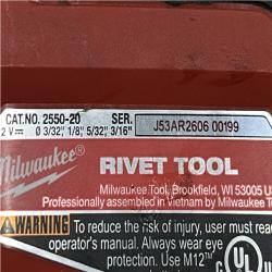 AS-IS Milwaukee 12-Volt Lithium-Ion Cordless Rivet Tool (Tool-Only)