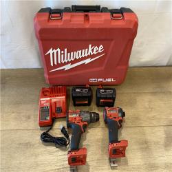 AS-IS Milwaukee FUEL 18V Lithium-Ion Brushless Cordless Hammer Drill and Impact Driver Combo Kit