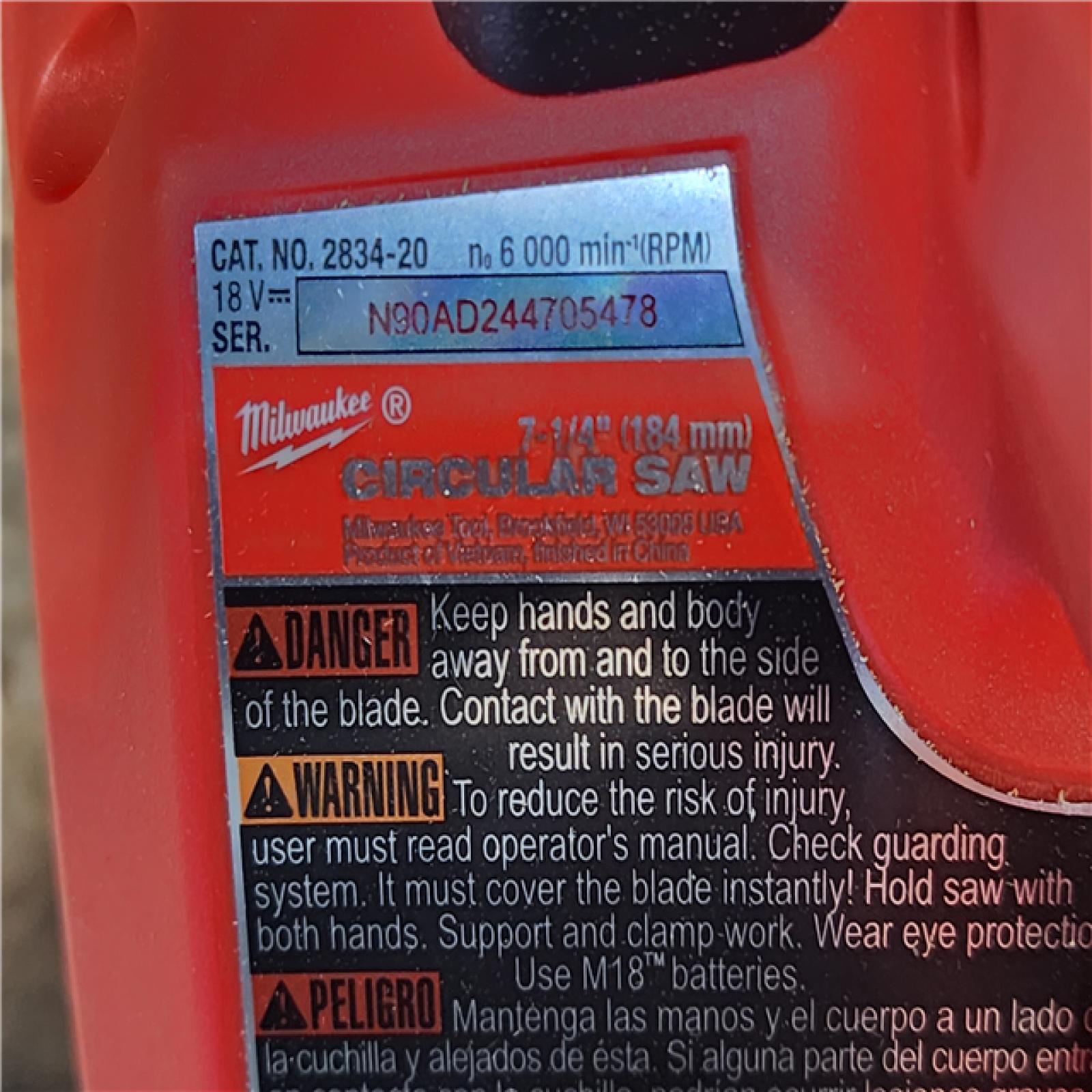 HOUSTON LOCATION - AS-IS Milwaukee M18 FUEL 7-1/4 Inch Circular Saw (Bare Tool)