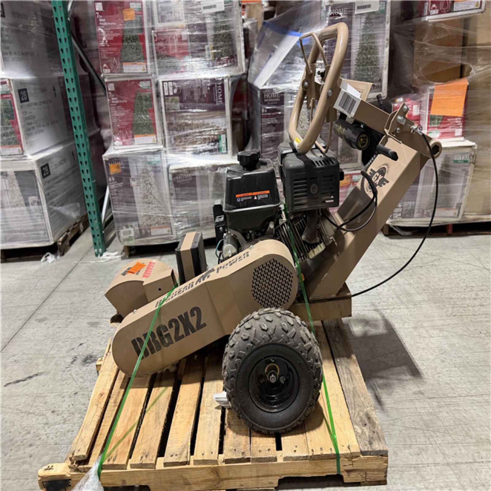 DALLAS LOCATION- AS-IS BIGBEAR POWER Double Down Cutter 12 in. 15-HP Gas Powered Stump Grinder with High Torque Rato