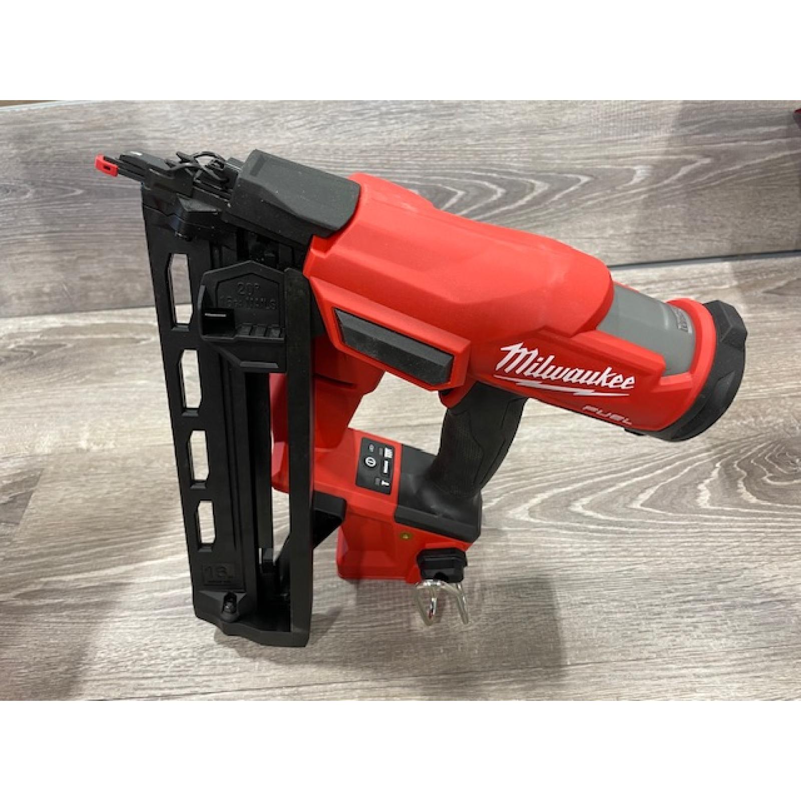 AS-IS Milwaukee FUEL 18-Volt Lithium-Ion Brushless Cordless Gen II 16-Gauge Angled Finish Nailer (Tool-Only)