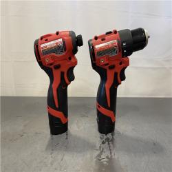 AS-IS - Milwaukee M12 12-Volt Lithium-Ion Brushless Cordless Subcompact Drill and Impact Driver Combo Kit