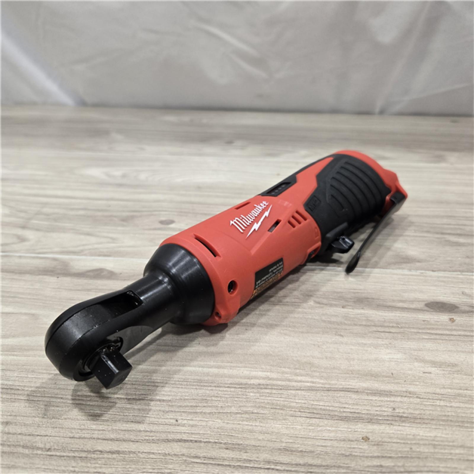 AS-IS Milwaukee M12/M18 12/18V Cordless 3/8 in. Ratchet and 1/2 in. High Torque Impact Wrench Combo Kit