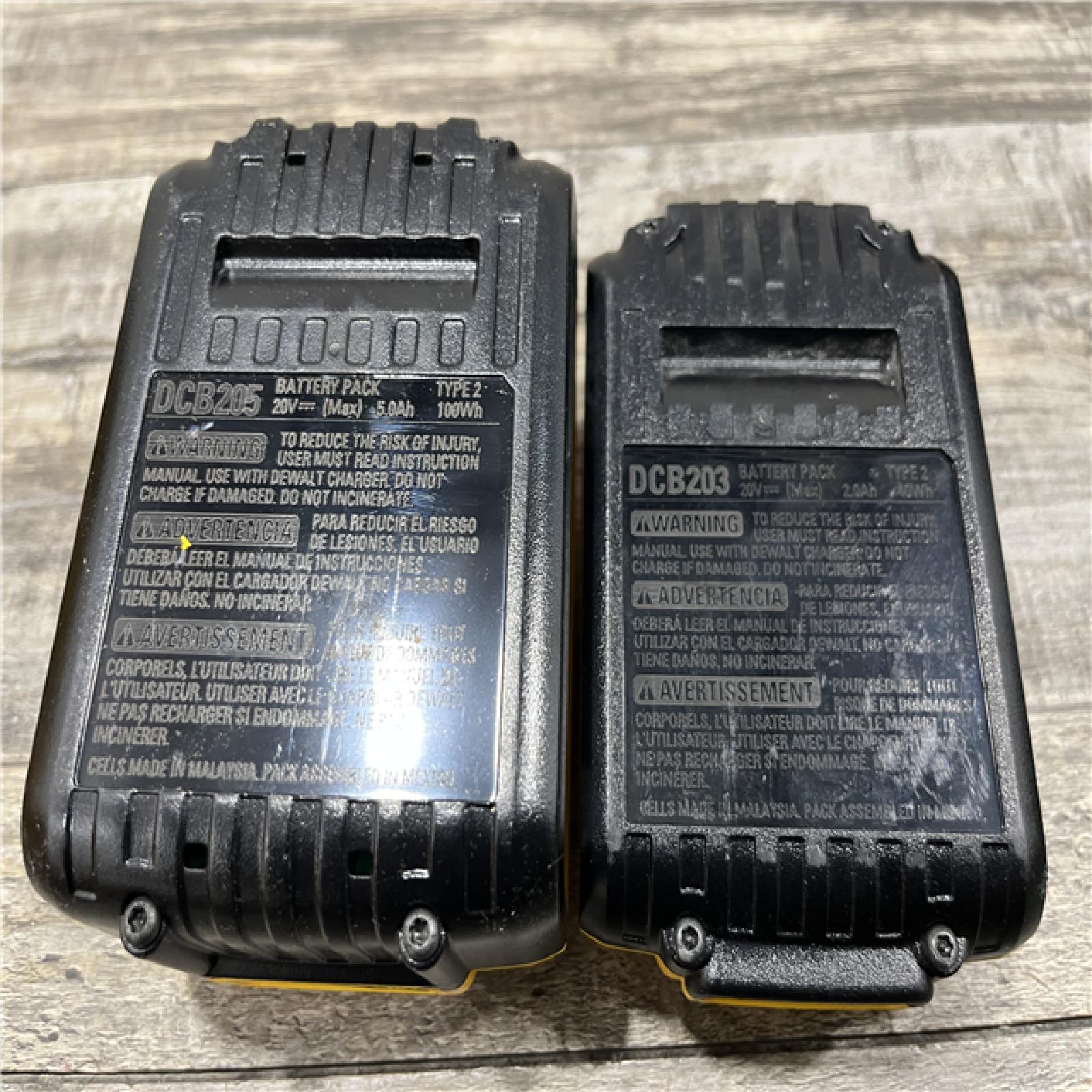 AS-IS DEWALT 20V MAX Lithium-Ion Battery Kit with 5.0Ah and 2.0Ah Battery and Charger