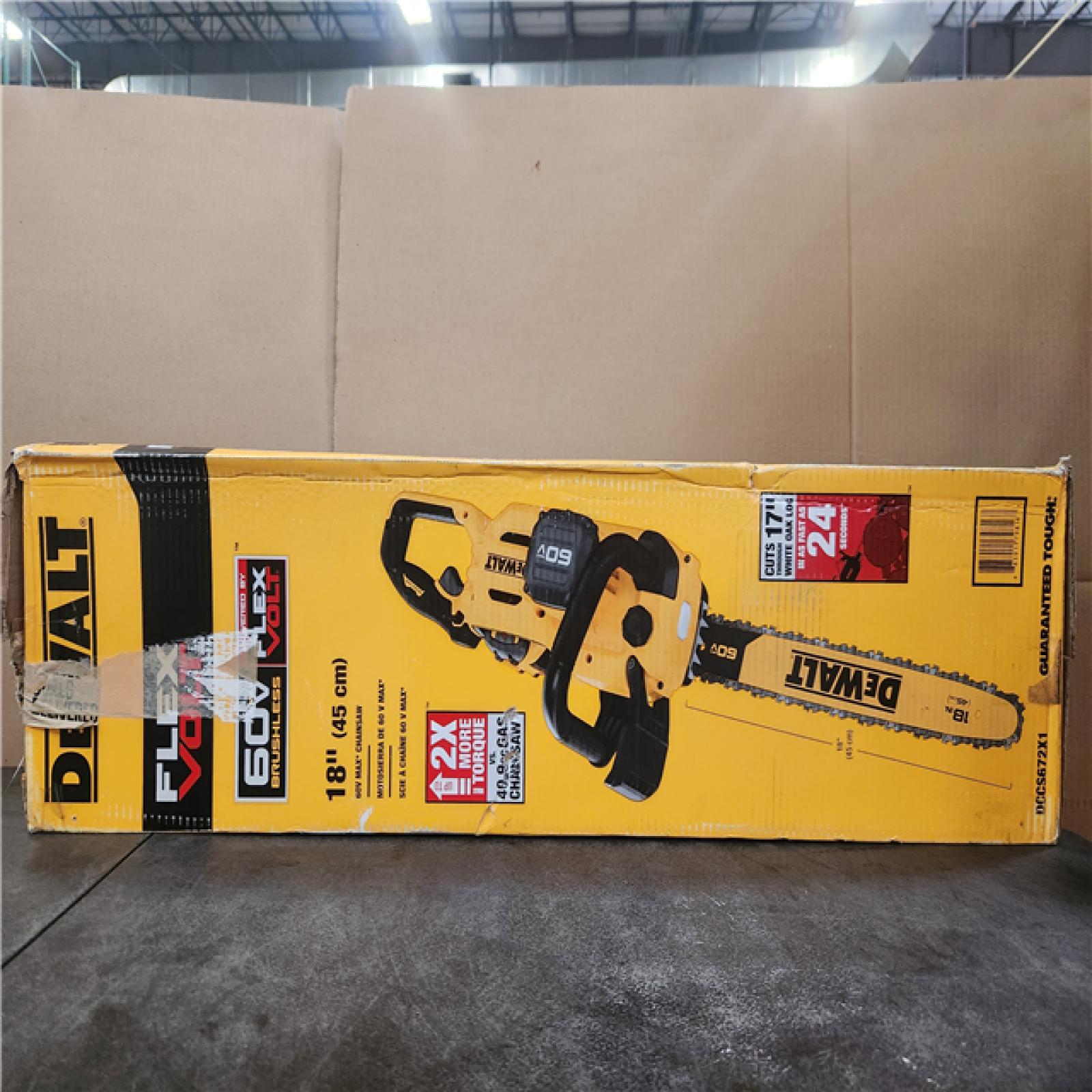 Phoenix NEW DEWALT FLEXVOLT 60V MAX 18 in. Brushless Cordless Chainsaw Kit with (1) 3.0 Ah Battery and Charger
