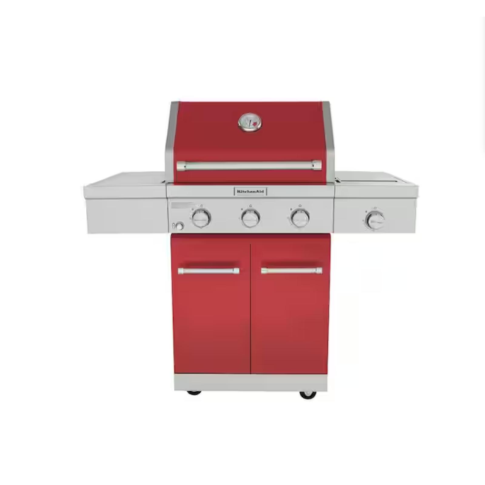 DALLAS LOCATION NEW! KitchenAid 3Burner Propane Gas Grill in Red with