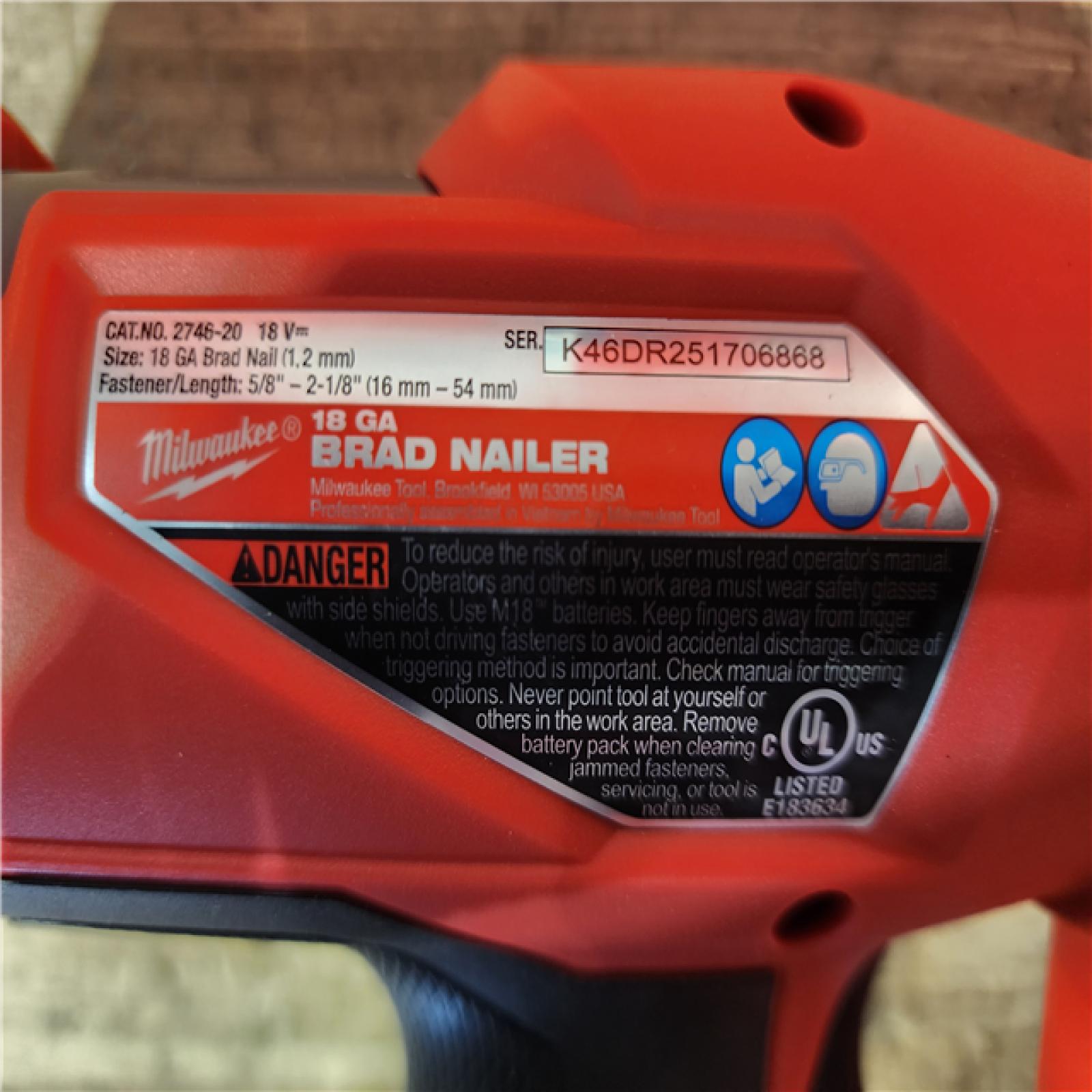 HOUSTON LOCATION - AS-IS M18 FUEL 18-Volt Lithium-Ion Brushless Cordless Gen II 18-Gauge Brad Nailer (Tool-Only)