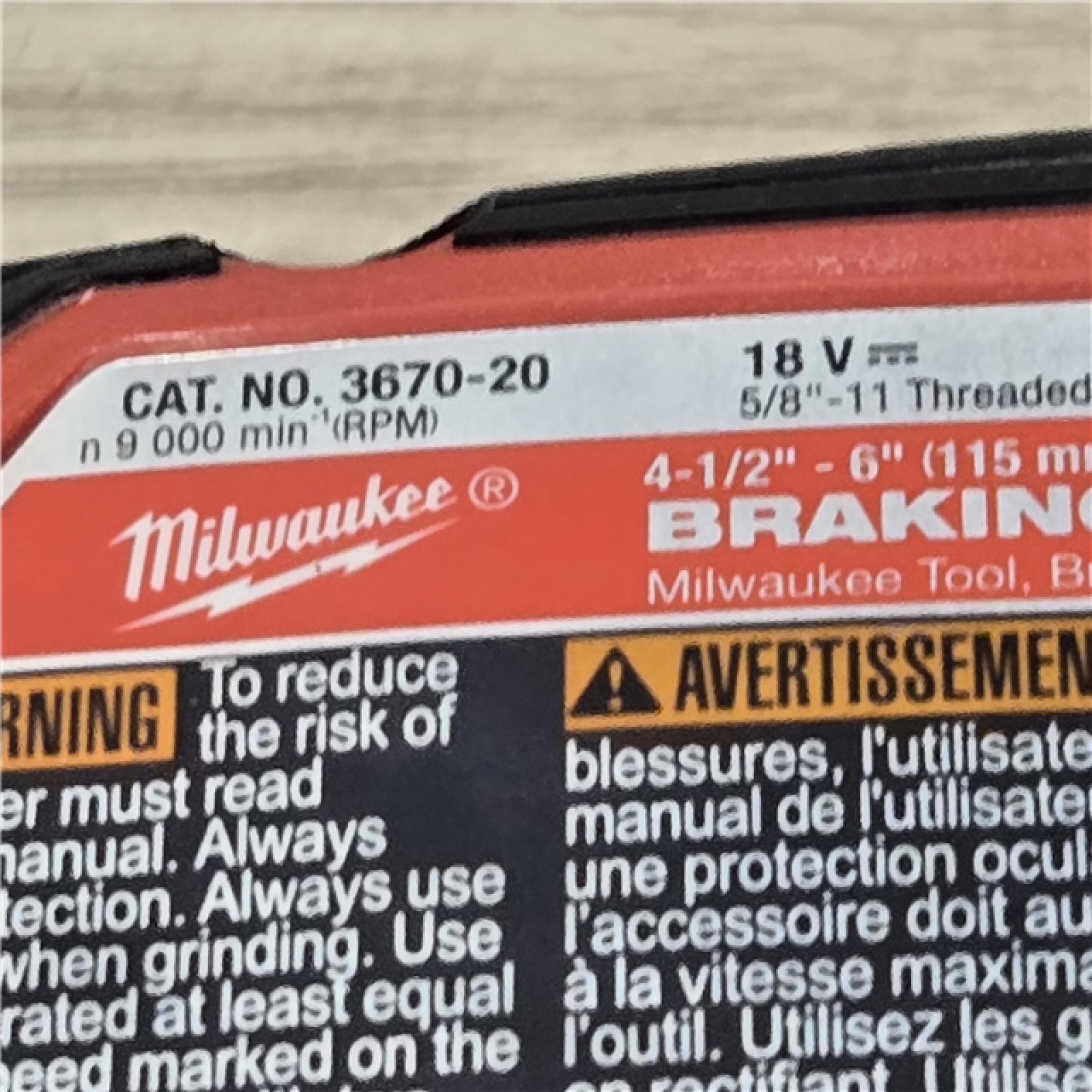 AS-IS Milwaukee M18 FUEL 4-1/2-6 Cordless Braking Grinder(Tool-Only)