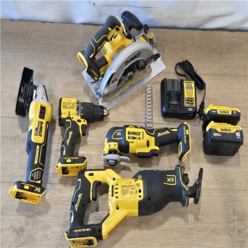 AS-IS DEWALT 20V MAX Lithium-Ion Cordless 5-Tool Combo Kit