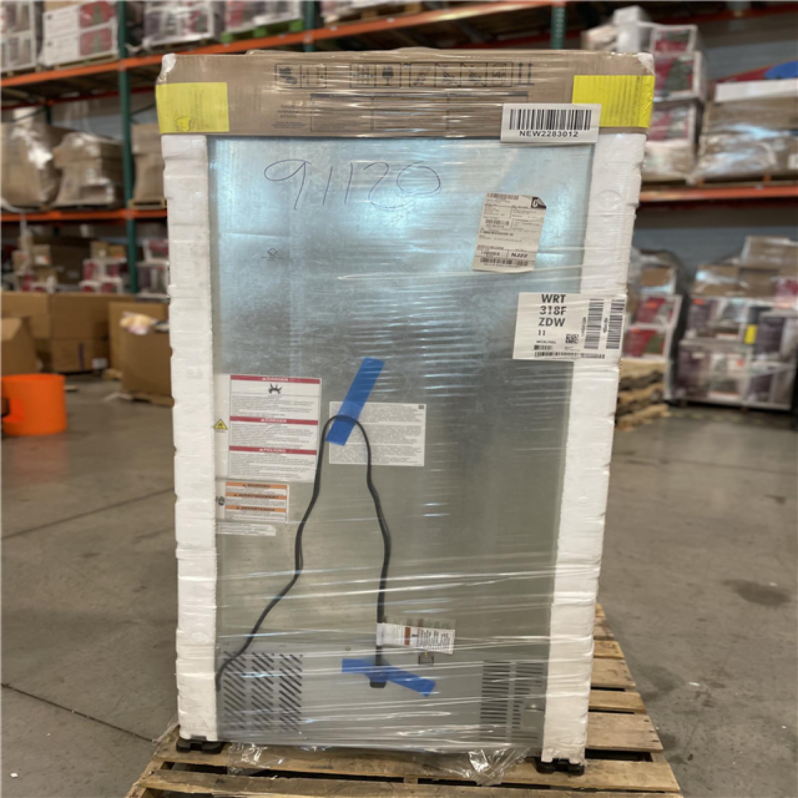 DALLAS LOCATION- AS-IS WHIRLPOOL 18 CU FT TOP FREEZER AND REFRIGERATOR WHITE