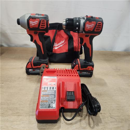 AS-IS- Milwaukee M18 Brushed Cordless (2-Tool) Drill/Driver and Impact Driver Kit