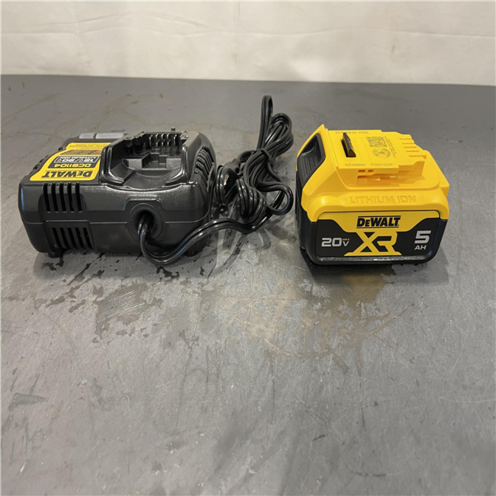 AS-IS - DEWALT 20-Volt Maximum XR 5.0 Ah Battery Pack and Charger