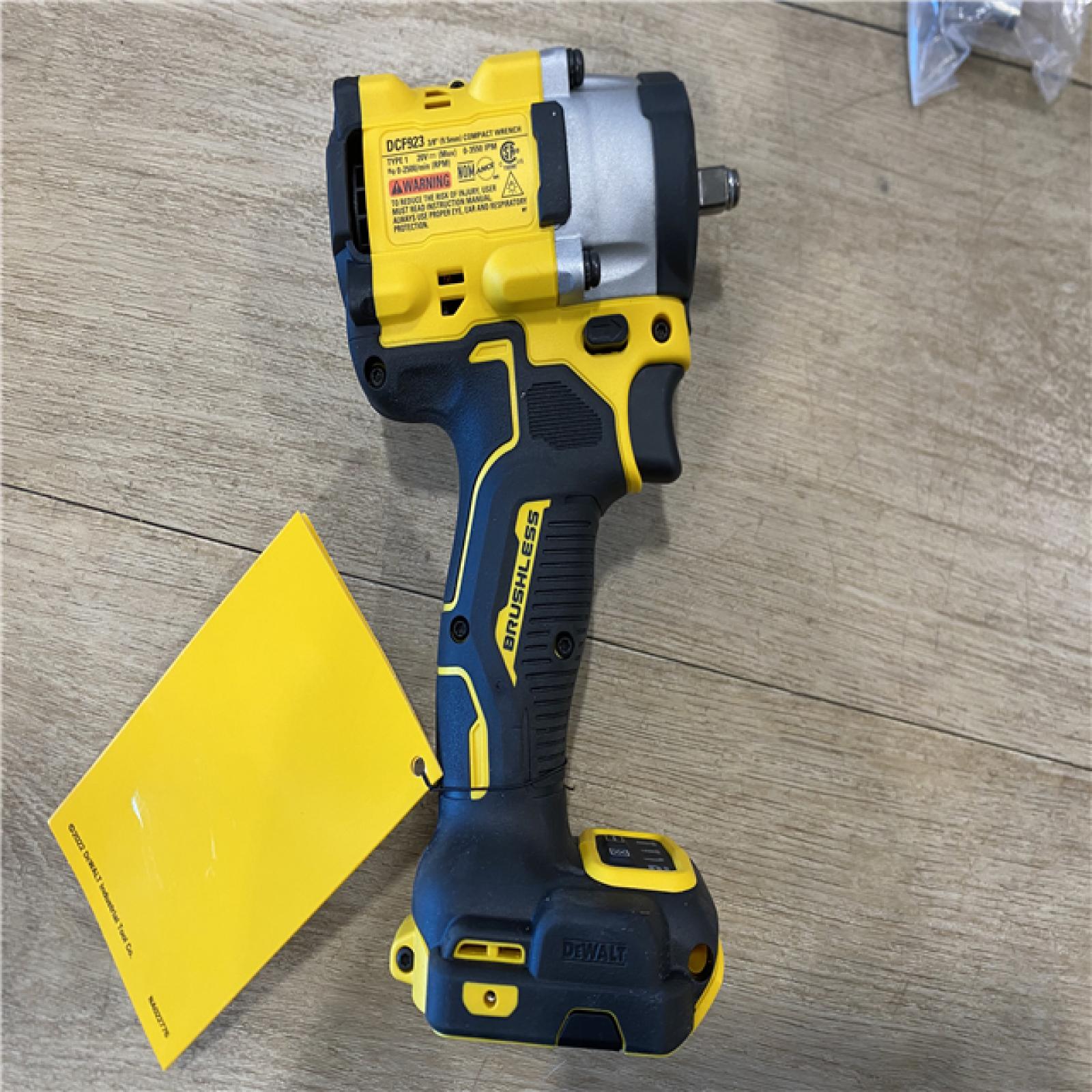 AS-IS DEWALT ATOMIC 20V MAX Cordless Brushless 3/8 in.Variable Speed Impact Wrench (Tool Only)