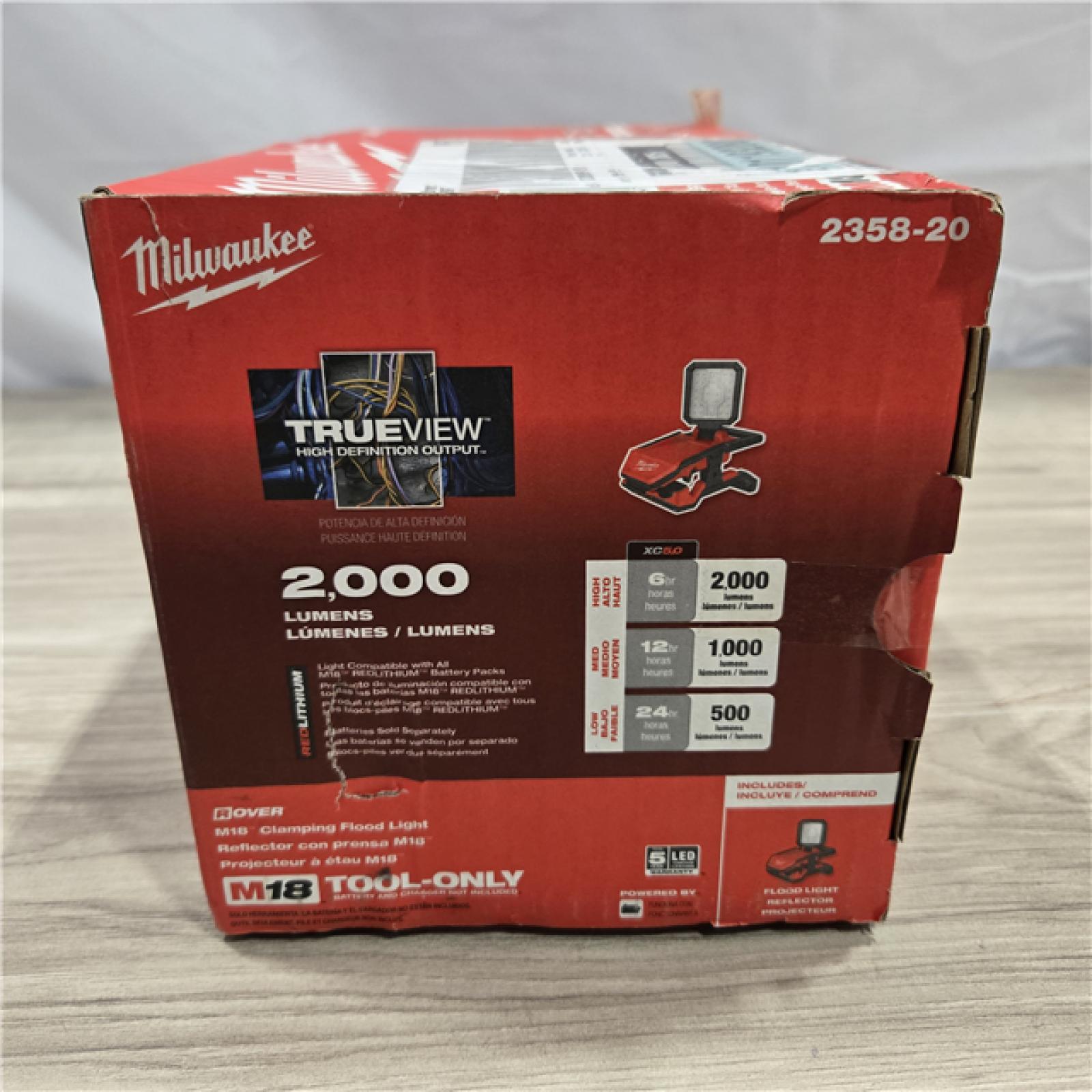 NEW! - Milwaukee M18 ROVER Clamping Flood Light