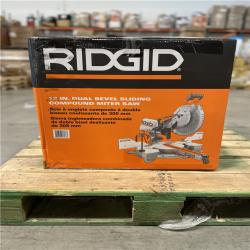 DALLAS LOCATION- AS-IS RIGID 15 Amp Corded 12 in. Dual Bevel Sliding Miter Saw with 70 Deg. Miter Capacity