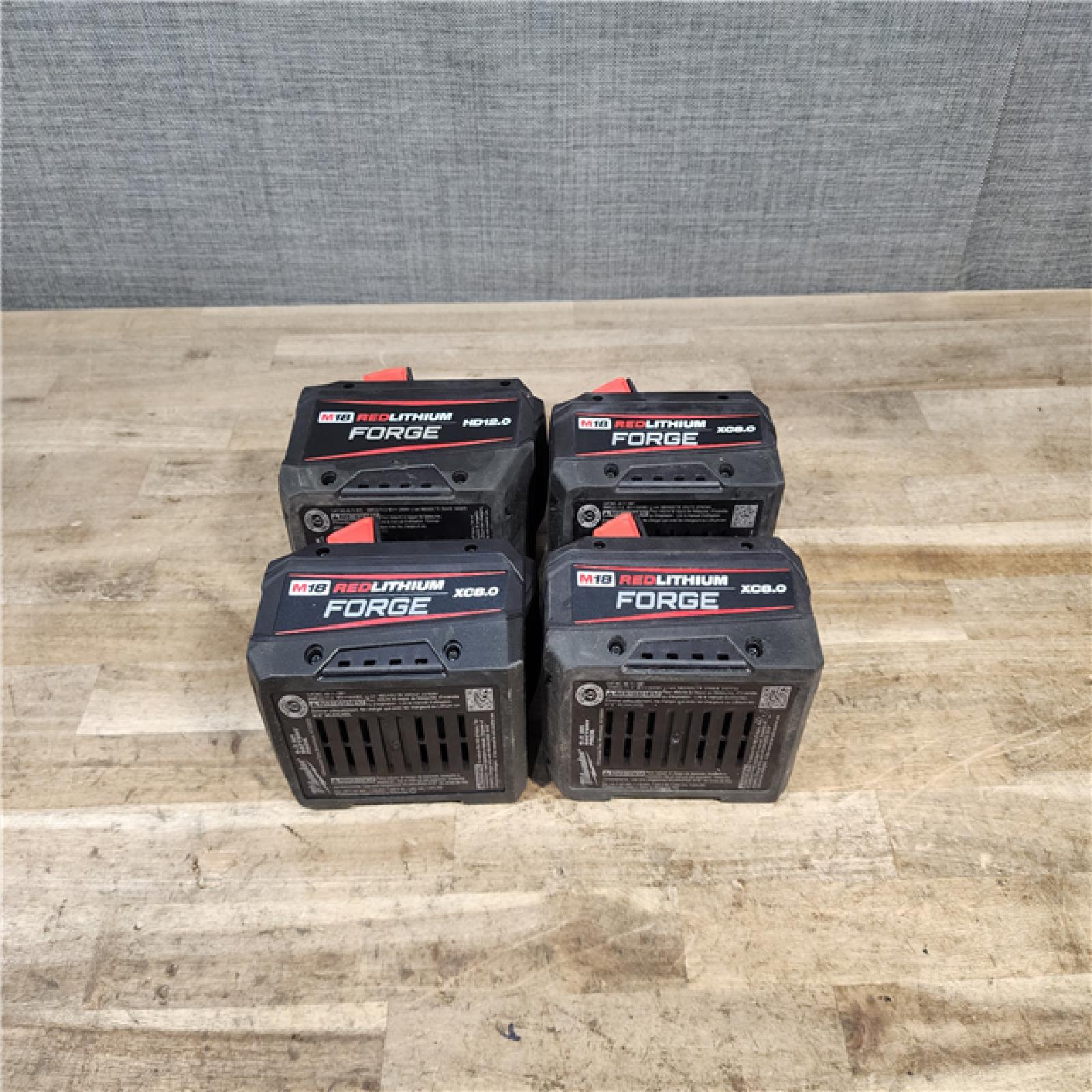 HOUSTON LOCATION - AS-IS MILWAUKEE FORGE BATTERY PACK QTY - 4