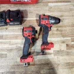 HOUSTON LOCATION - AS - IS Milwaukee FUEL 18V Lithium-Ion Brushless Cordless Hammer Drill and Impact Driver Combo Kit