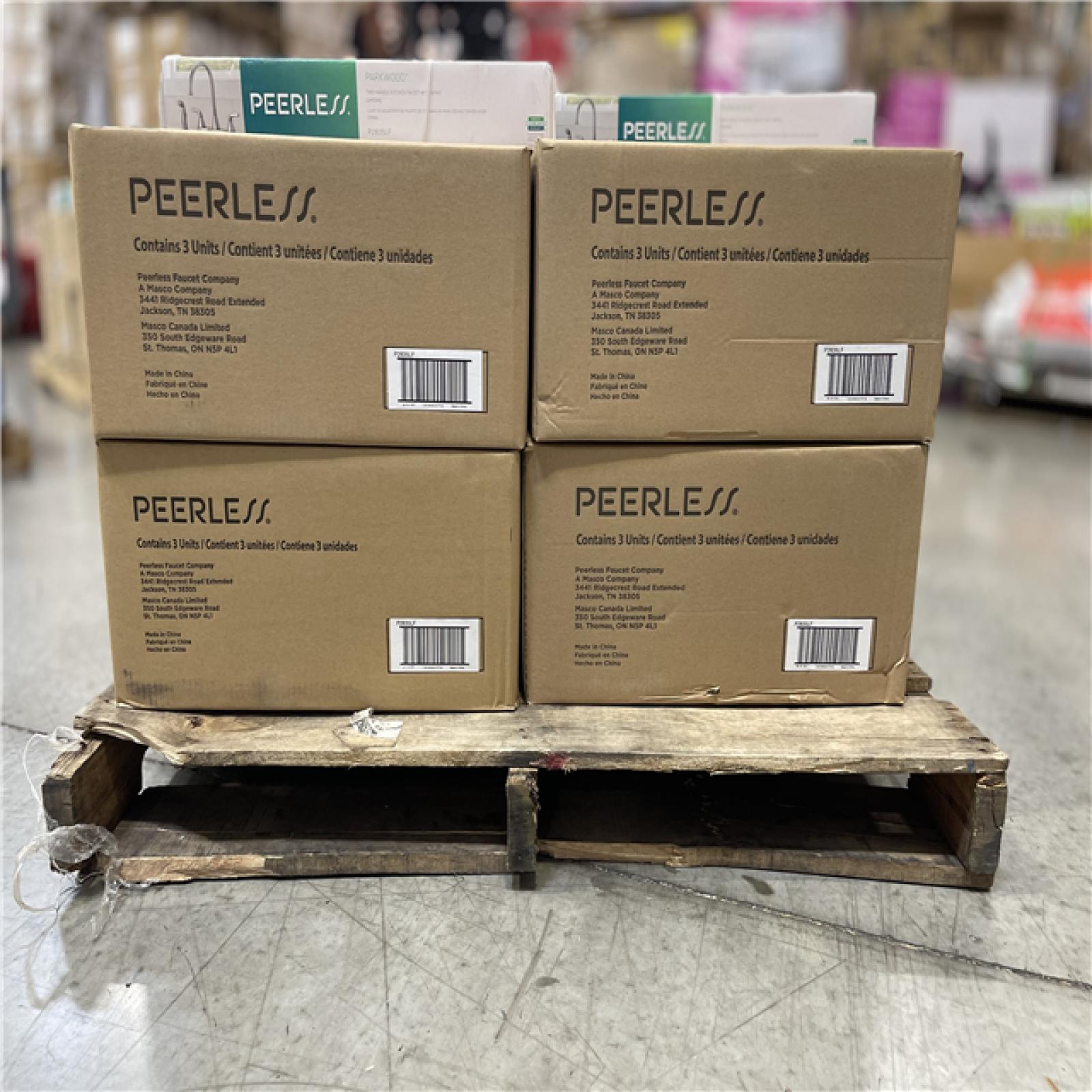 DALLAS LOCATION- NEW! Peerless Parkwood Two Handle Kitchen Faucet With Spray  Chrome (Units 39)