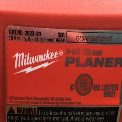 AS-IS Milwaukee 18V Lithium-Ion Cordless 3-1/4 in. Planer (Tool-Only)