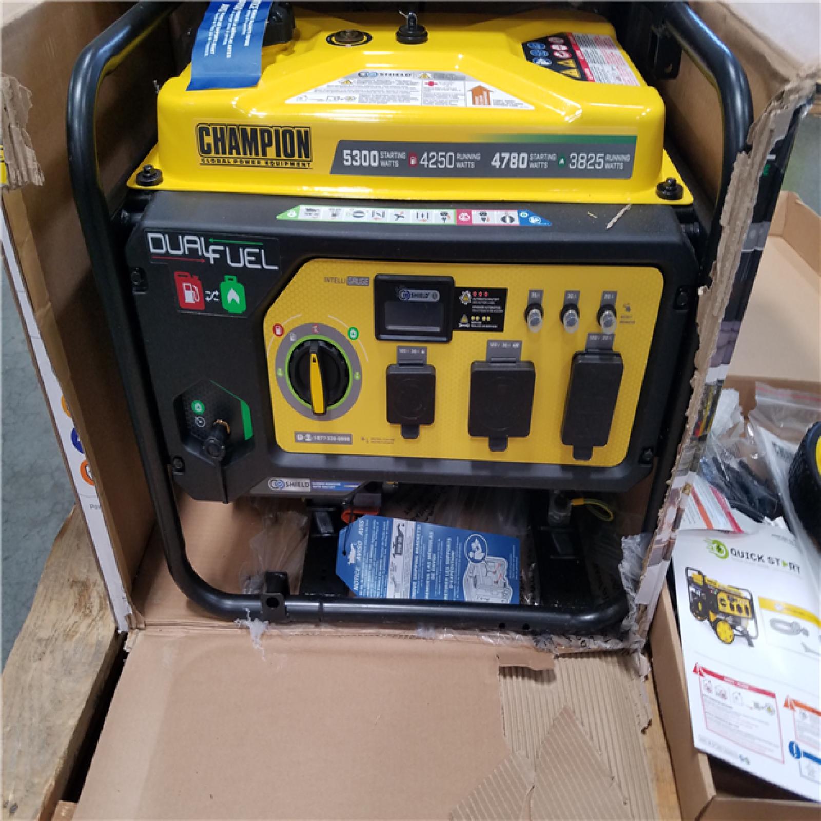 CALIFORNIA AS-IS CHAMPION DUAL FUEL PORTABLE GENERATOR