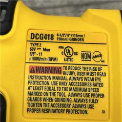 AS-IS DEWALT FLEXVOLT 60V MAX Cordless Brushless 4.5 in. to 6 in. Small Angle Grinder with Kickback Brake (Tool Only)