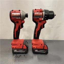 AS-IS - Milwaukee M18 18V Lithium-Ion Brushless Cordless Compact Drill/Impact Combo Kit