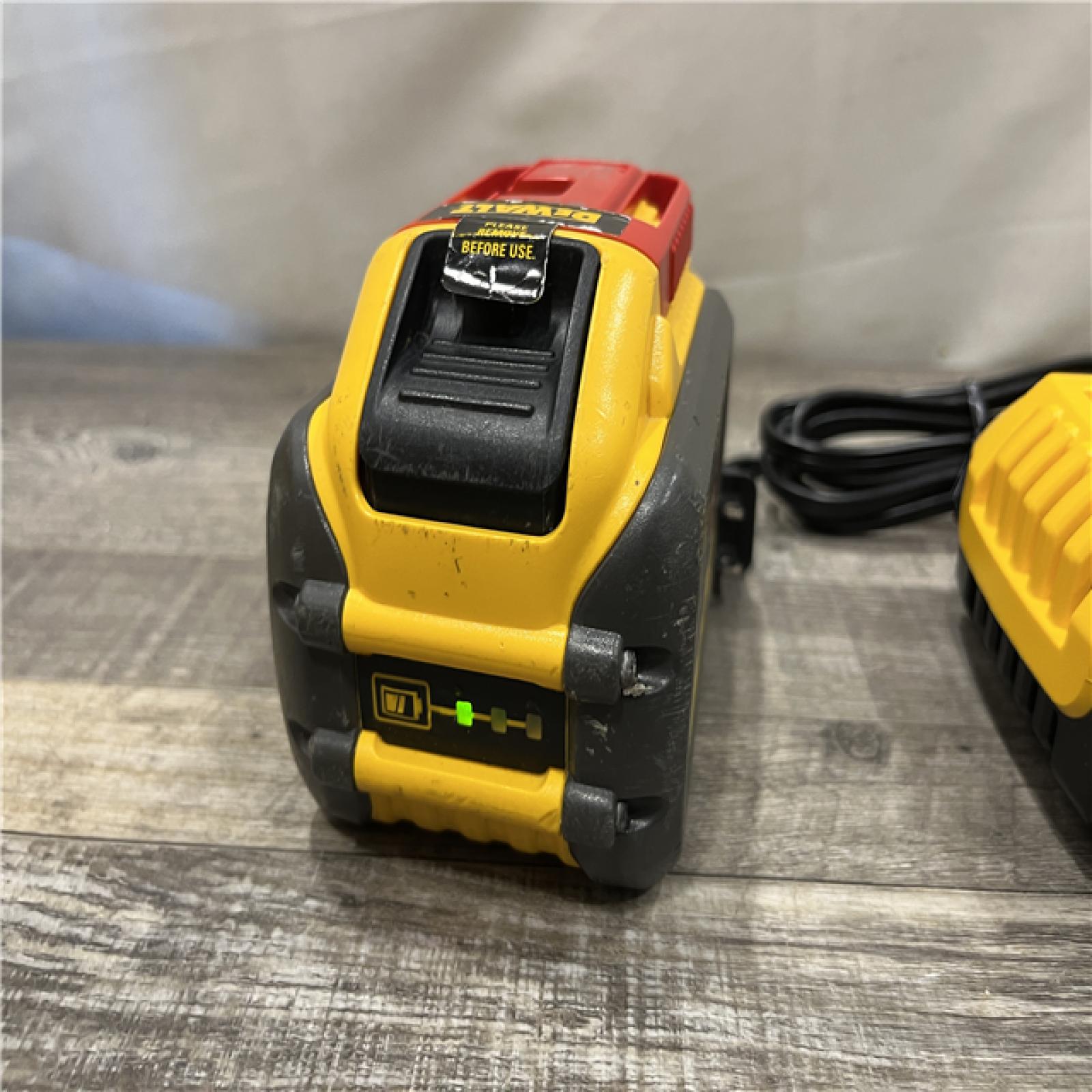 AS-IS DEWALT 20V/60V MAX FLEXVOLT Lithium-Ion 9.0Ah Battery and Charger Starter Kit