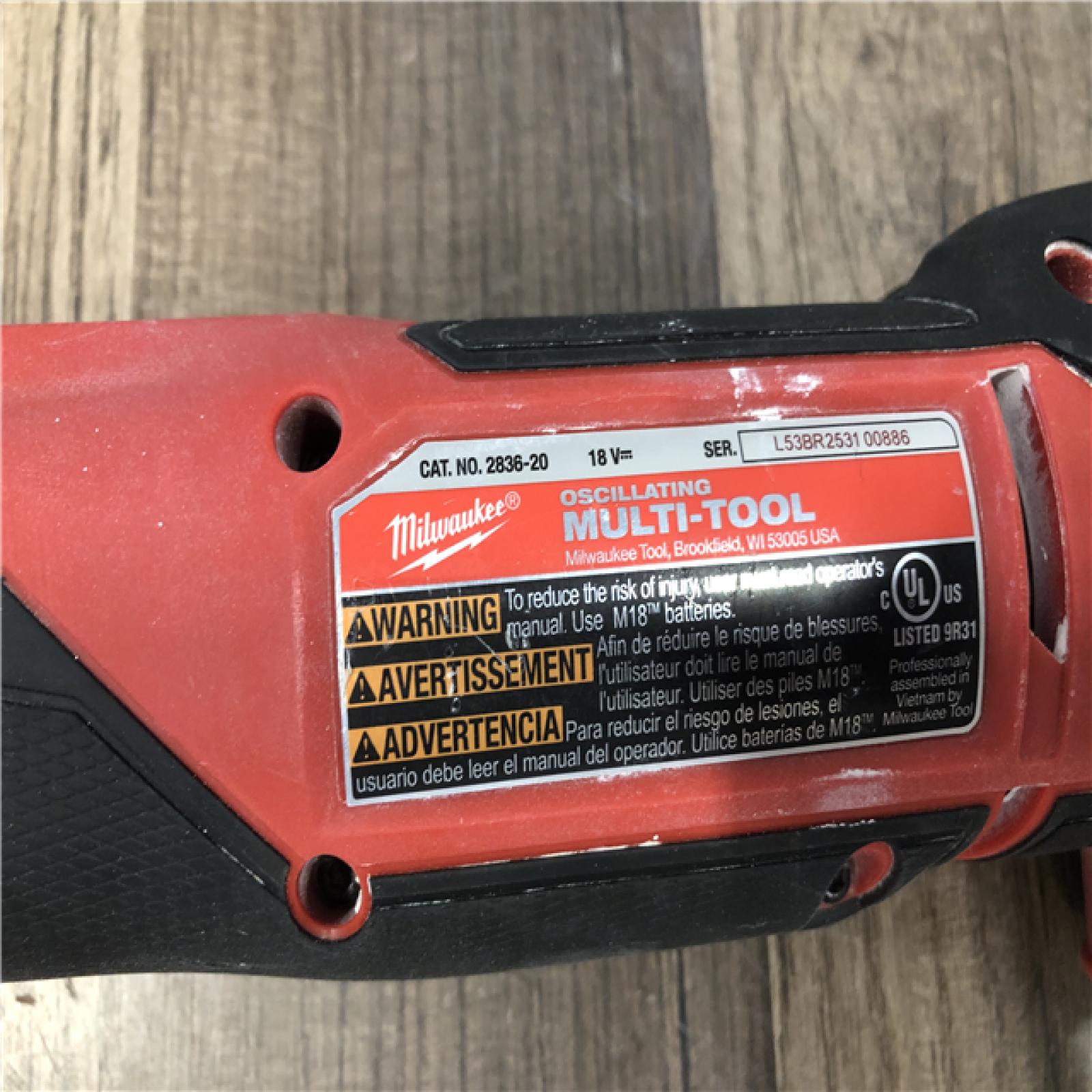 AS-IS Milwaukee FUEL 18V Lithium-Ion Cordless Brushless Oscillating Multi-Tool (Tool-Only)