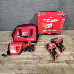HOUSTON LOCATION - AS-IS (APPEARS LIKE NEW) Milwaukee 3497-22 12V Brushless Hammer Drill and Impact Driver Combo Kit