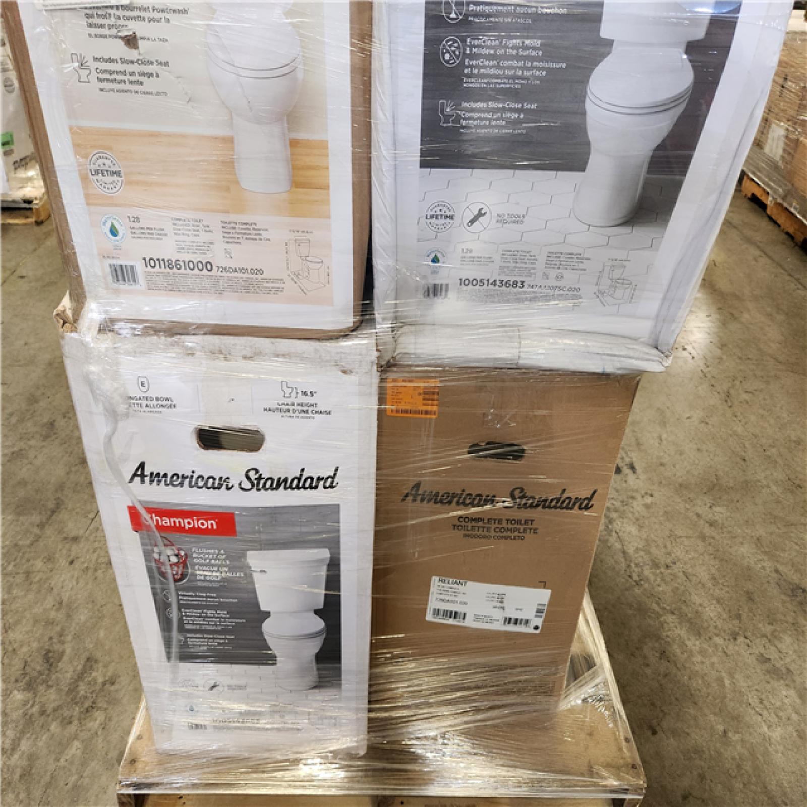 Phoenix Location AS-IS Mixed American Standard Toilet Pallet (6-Total)