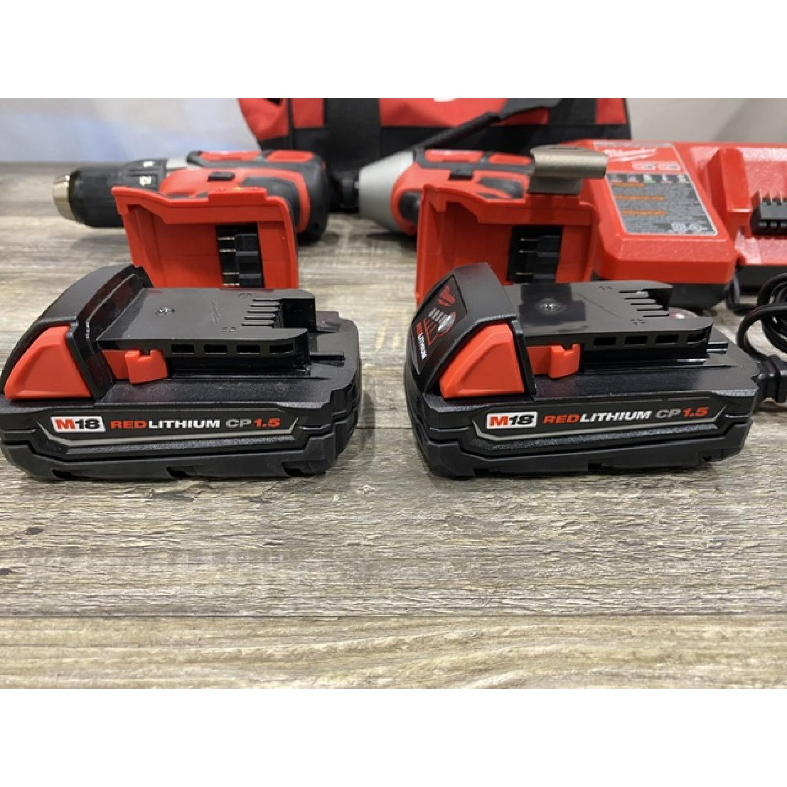 AS-IS Milwaukee 18V Lithium-Ion Cordless Drill Driver/Impact Driver Combo Kit