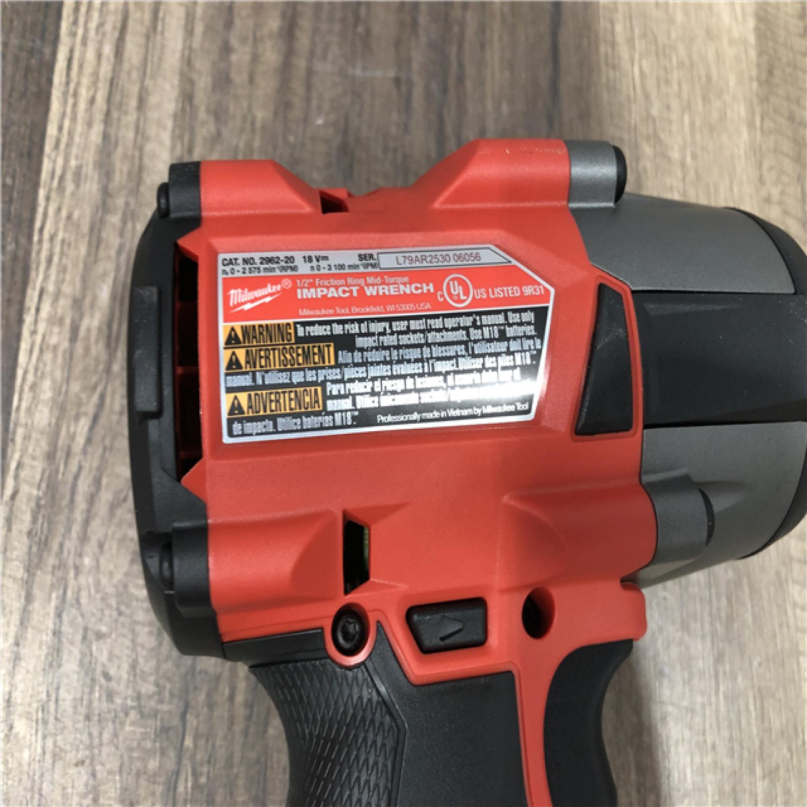 AS-IS Milwaukee FUEL Gen-2 18V Lithium-Ion Brushless Cordless Mid Torque 1/2 in. Impact Wrench w/Friction Ring (Tool-Only)