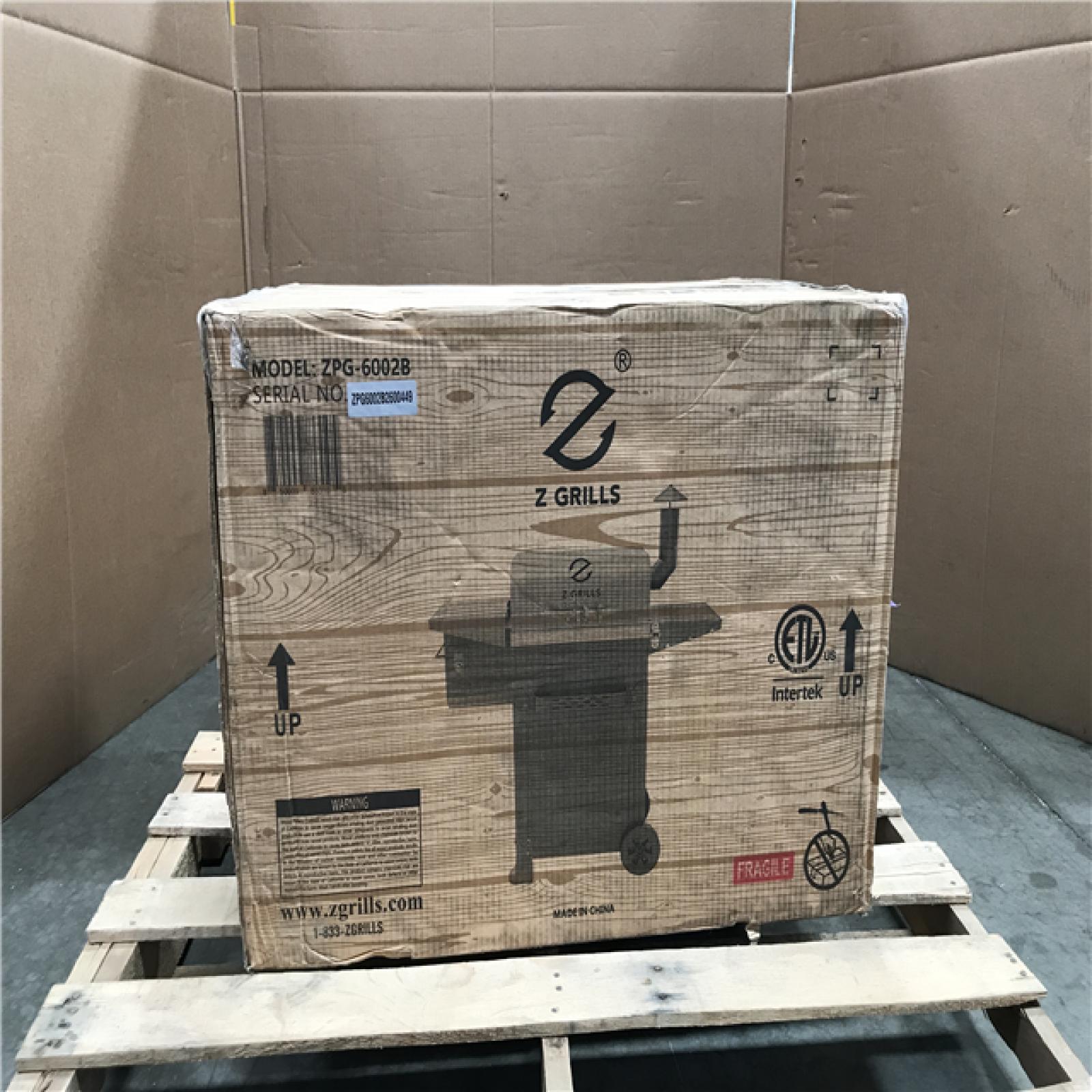 CALIFORNIA AS-IS Z GRILLS WOOD PELLET GRILL MODEL:zpg-6002b