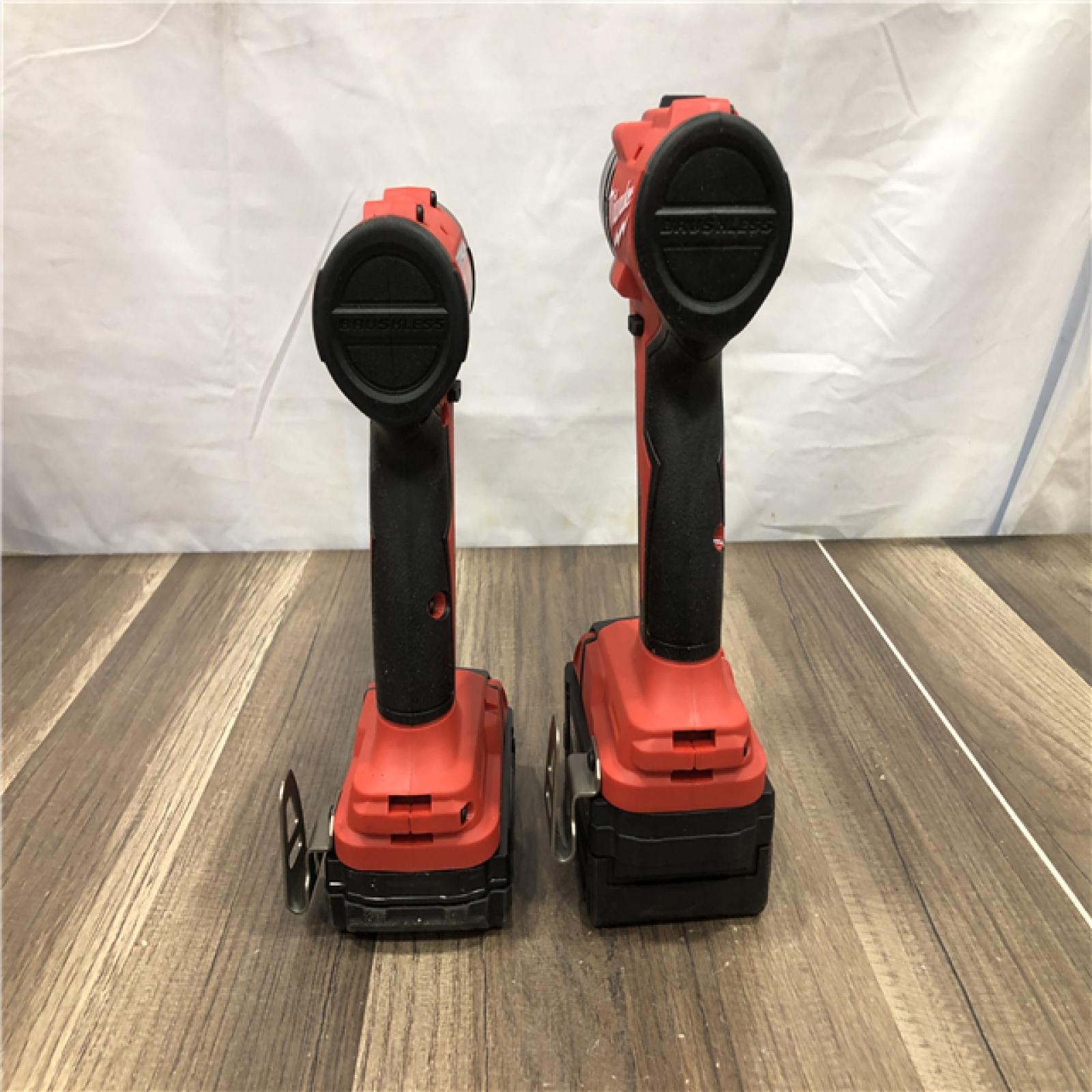 AS-IS Milwaukee 18-Volt Lithium-Ion Brushless Cordless Compact Hammer Drill/Impact Combo Kit