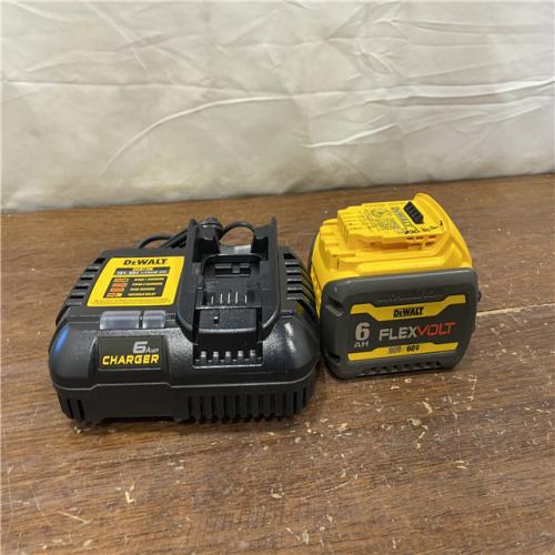 AS-IS DEWALT FLEXVOLT 20V/60V MAX Lithium-Ion 6.0Ah Battery Pack with 6 Amp Output Charger