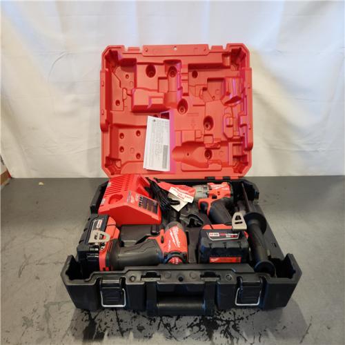 AS-IS- Milwaukee FUEL 18V Lithium-Ion Brushless Cordless Hammer Drill and Impact Driver Combo Kit