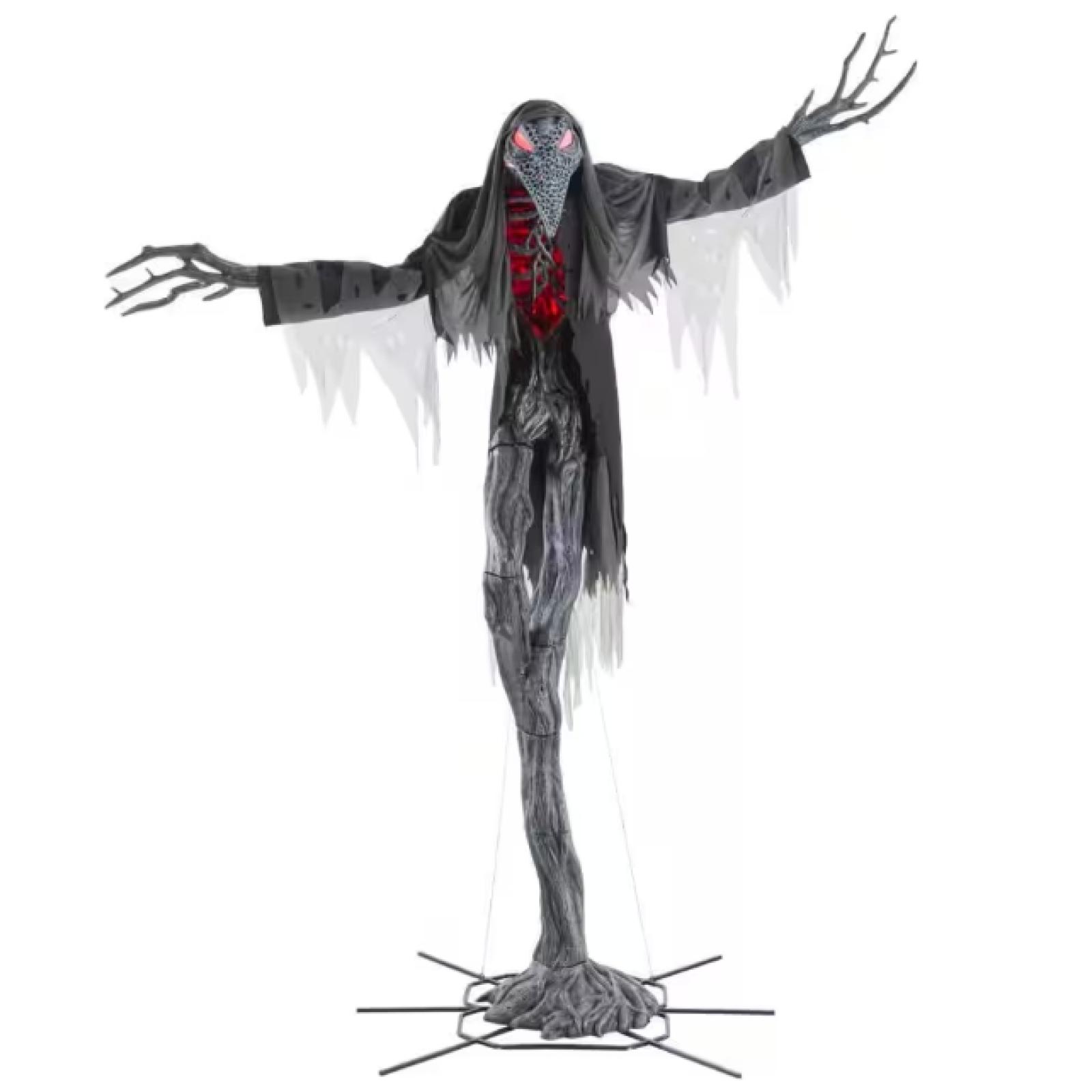 DALLAS LOCATION - AS-IS Home Accents Holiday 15 ft. Grave & Bones Giant-Sized Animated LED Gally-Crow
