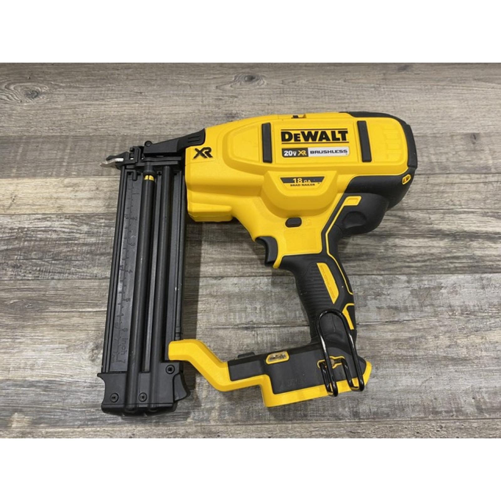 AS-IS DEWALT 20V MAX XR Lithium-Ion Electric Cordless 18-Gauge Brad Nailer (Tool Only)