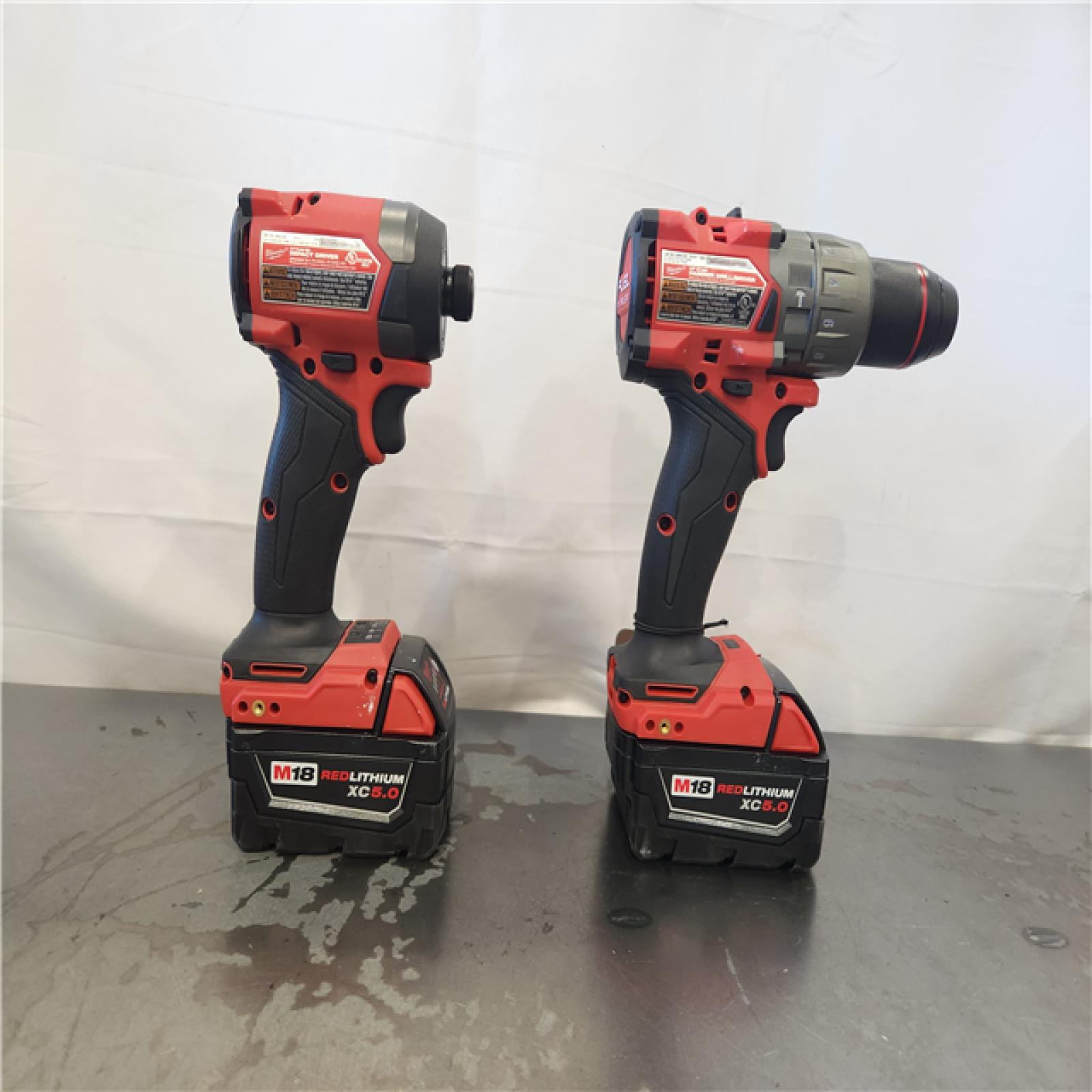 AS-IS- Milwaukee  FUEL 18V Lithium-Ion Brushless Cordless Hammer Drill and Impact Driver Combo Kit