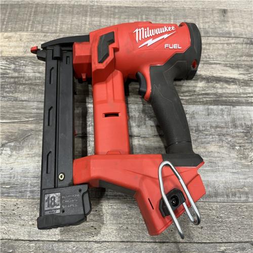 AS-IS Milwaukee FUEL 18-Volt Lithium-Ion Brushless Cordless 18-Gauge 1/4 in. Narrow Crown Stapler (Tool-Only)