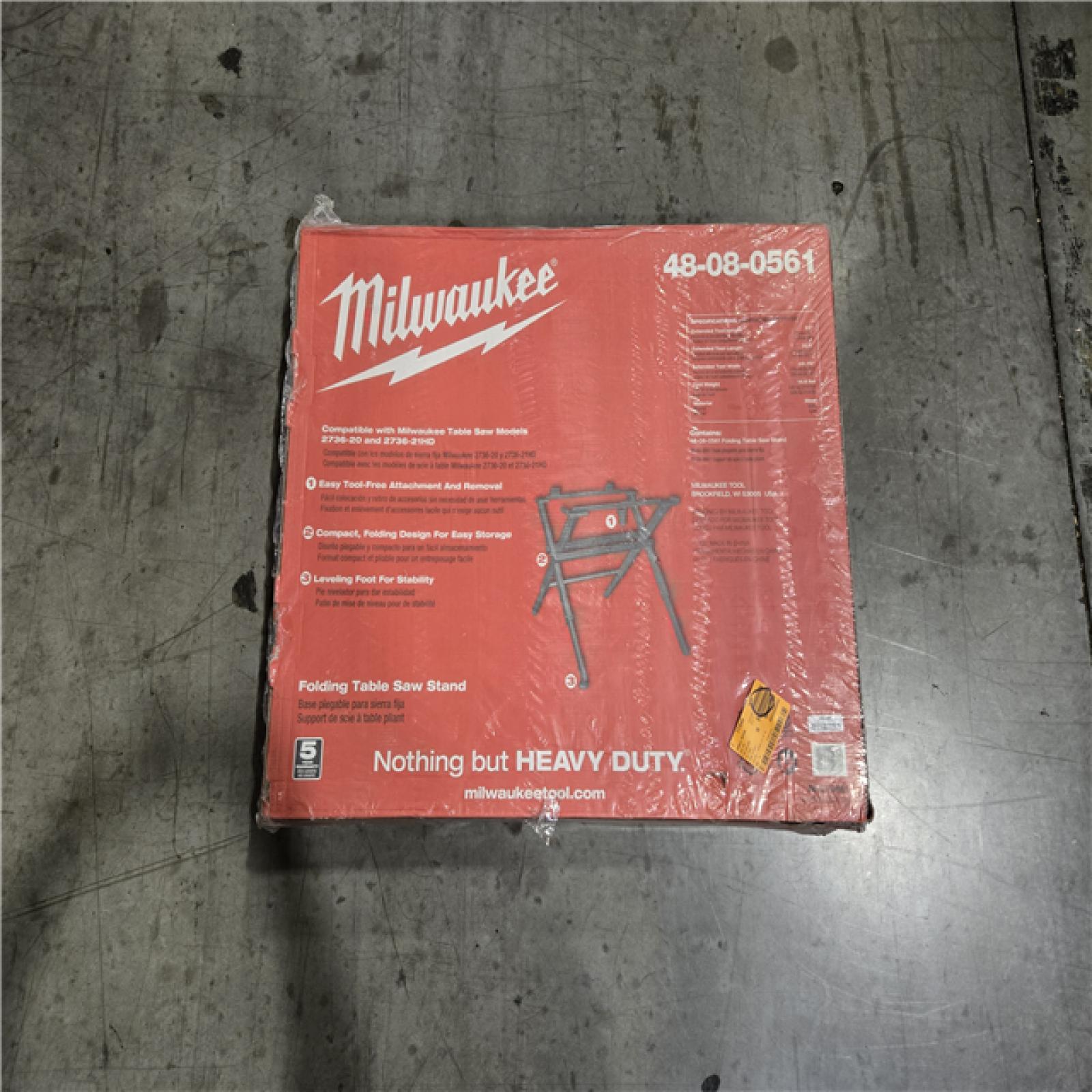 NEW!- Milwaukee Compact Folding Table Saw Stand