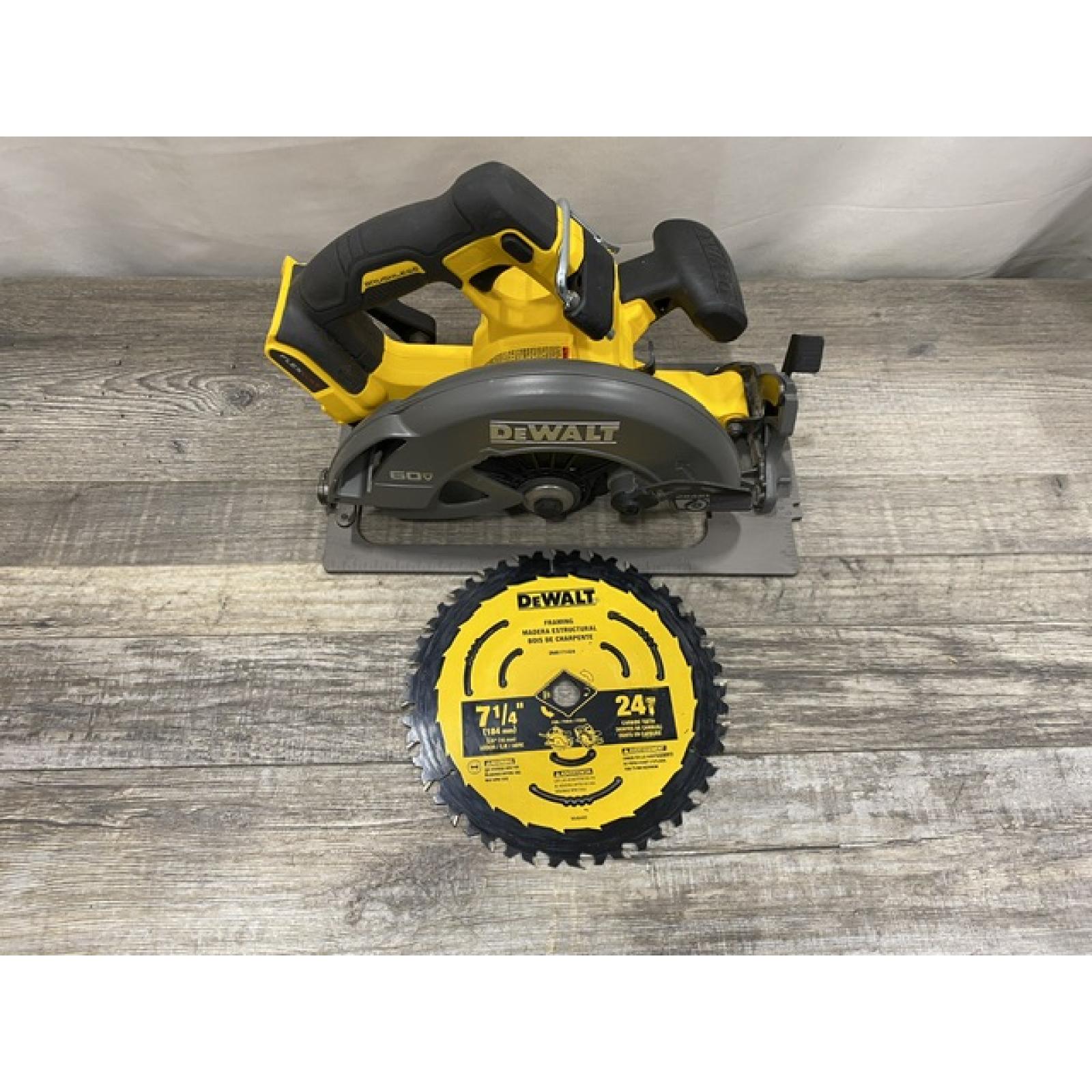 AS-IS DEWALT FLEXVOLT 60V MAX Cordless Brushless 7-1/4 in. Circular Saw with Brake (Tool Only)
