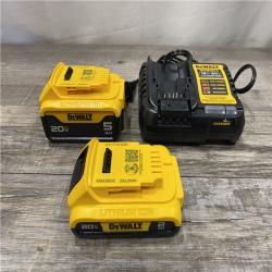 AS-IS DEWALT 20V MAX Lithium-Ion Battery Kit with 5.0Ah and 2.0Ah Battery and Charger